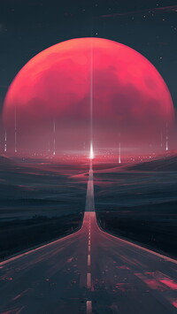Widok z drogi na czerwoną planetę