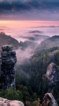 Widok z góry na góry