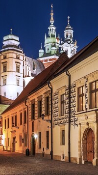 Widok z ulicy Kanoniczej w Krakowie na Wawel
