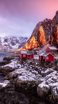 Wioska Hamnoy w Norwegii