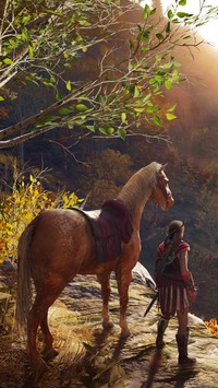 Wojownik przy koniu
