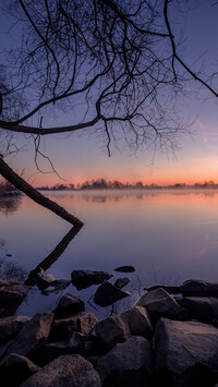 Wschód słońca nad rzeką Dubna