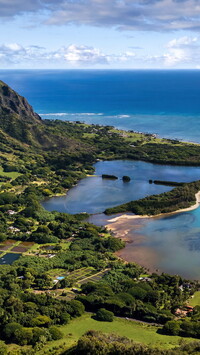 Wybrzeże wyspy Oahu na Hawajach