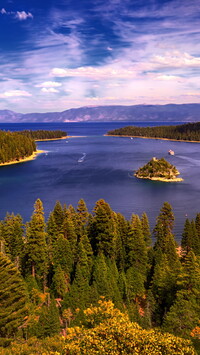 Wyspa Fannette na jeziorze Tahoe