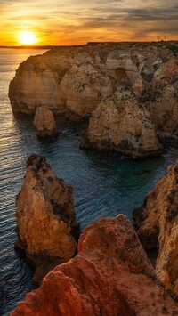 Zachód słońca w Portugalskim Ponta da Piedade