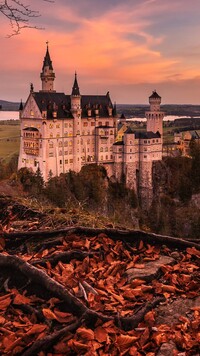 Zamek Neuschwanstein jesienią