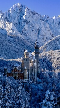 Zamek Neuschwanstein zimą