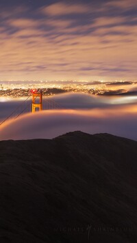 Zamglony most Golden Gate Bridge