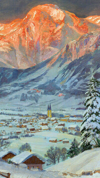 Zima na obrazie austriackiego malarza Aloisa Arneggera