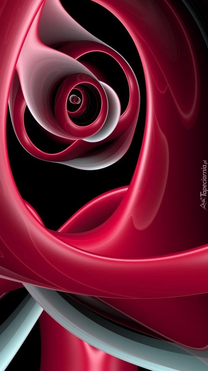 Abstrakcyjna nowoczesna czerwona róża