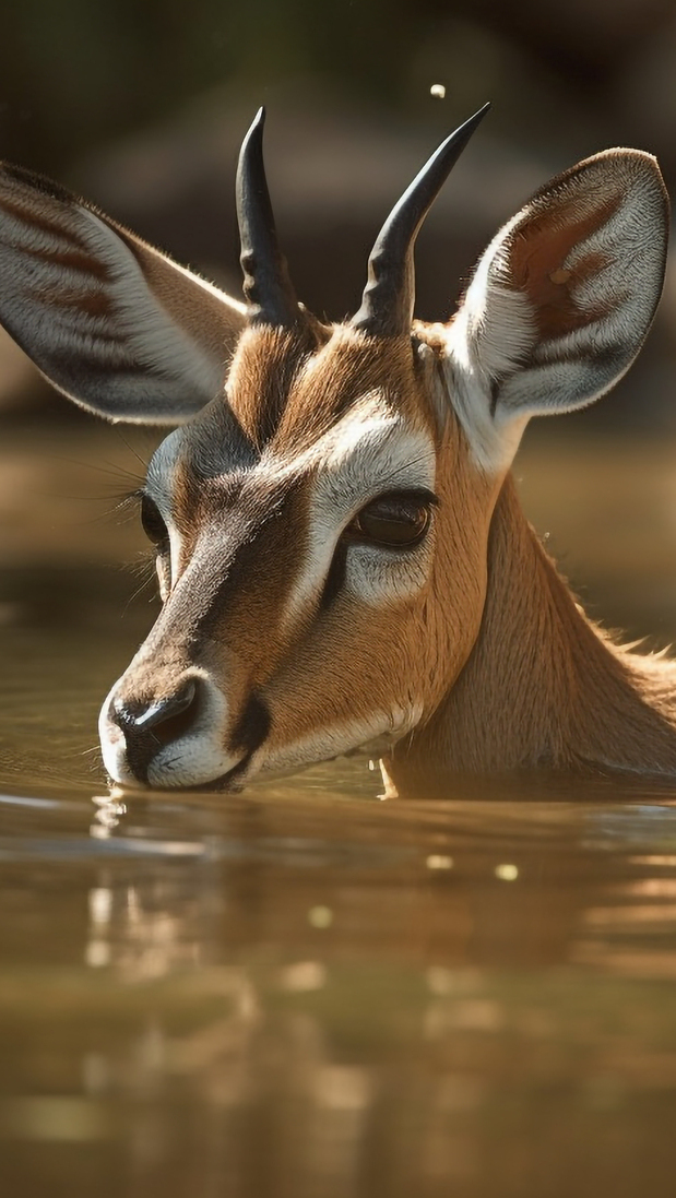Antylopa impala w wodzie