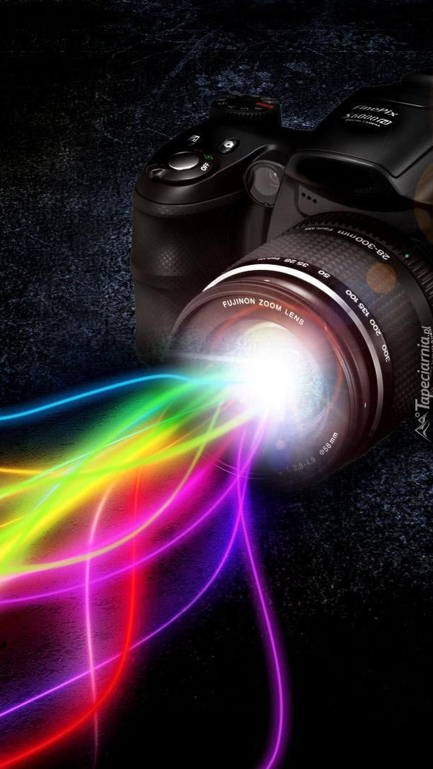 Aparat fotograficzny z wiązkami światła