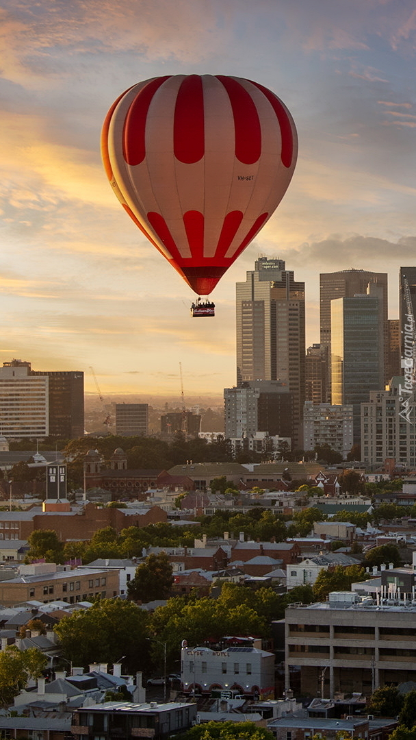 Balon nad Melbourne w Australii