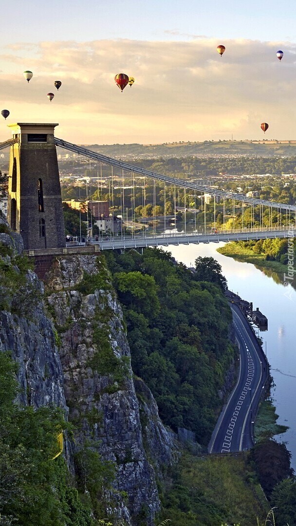 Balony nad rzeką Avon River w Bristolu