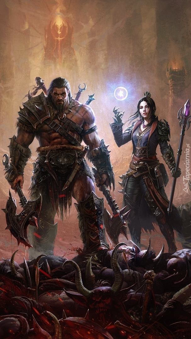 Barbarzyńca i Czarownica z gry Diablo Immortal