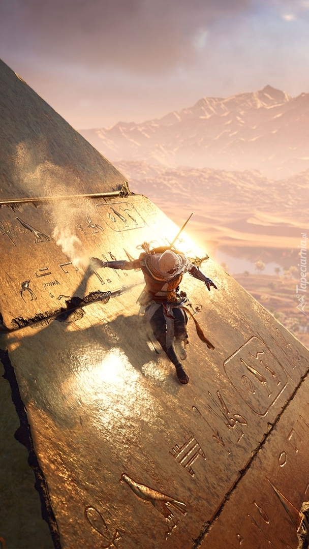 Bayek na piramidzie