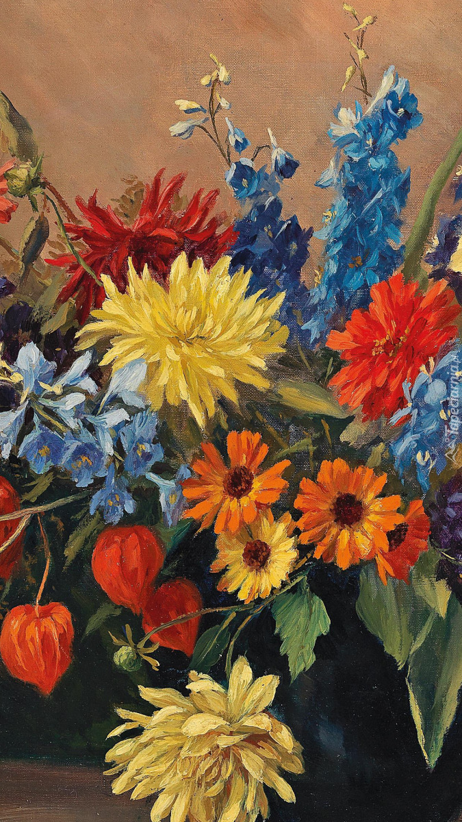 Bukiet kwiatów na obrazie Camilli Gobl-Wahl
