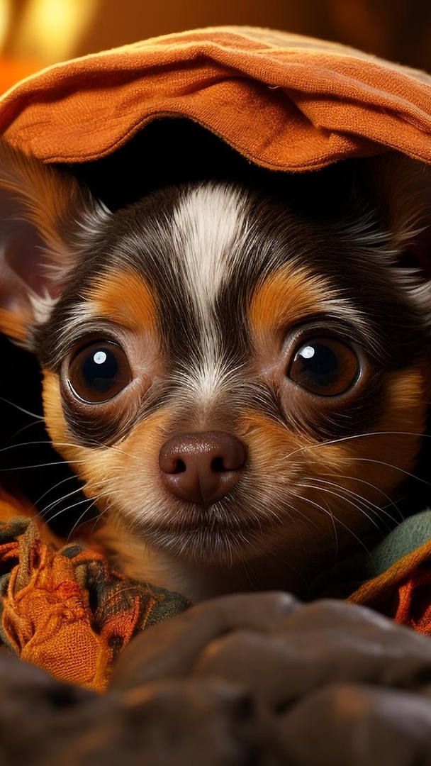 Chihuahua pod kocem