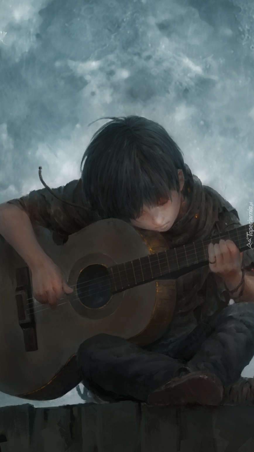 Chłopiec  z gitarą