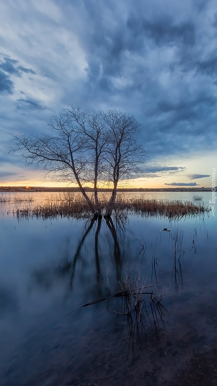 Chmury nad jeziorem Lake Chatfield