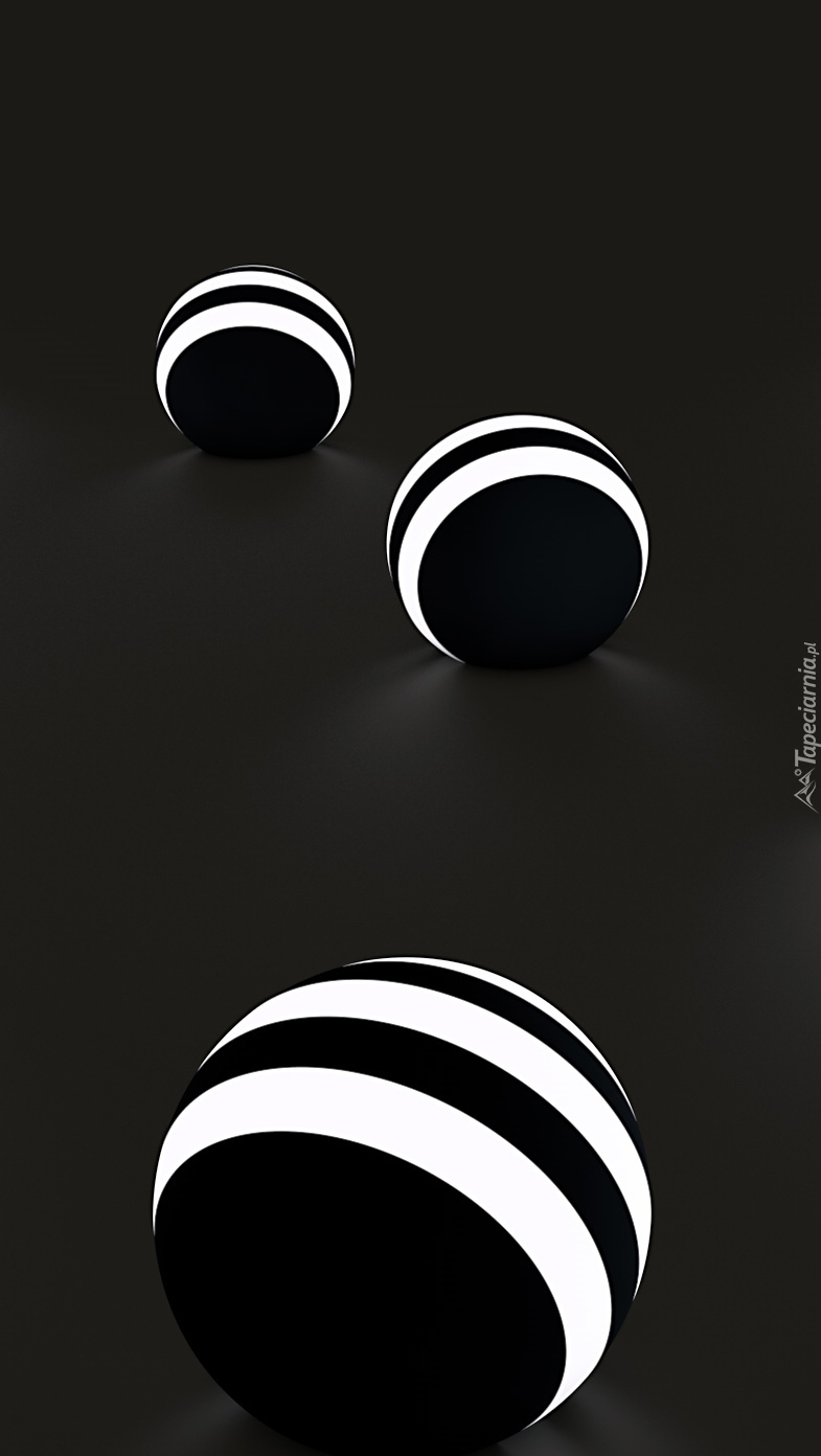 Czarno-białe kule w 3D