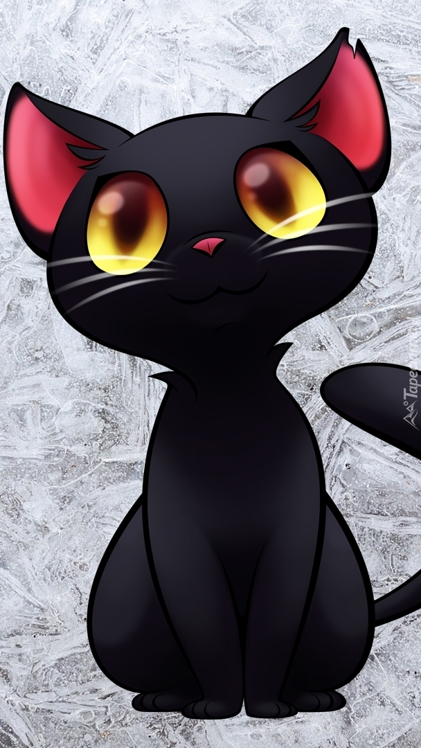 Czarny kot w 2D