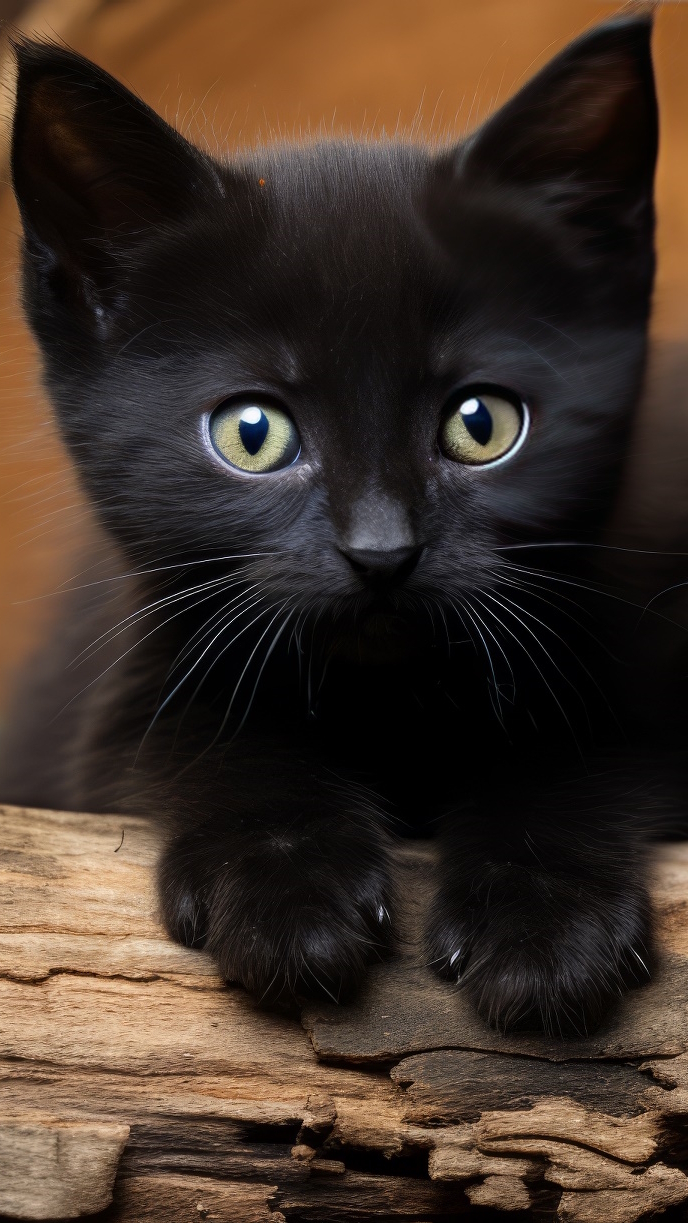 Czarny kotek