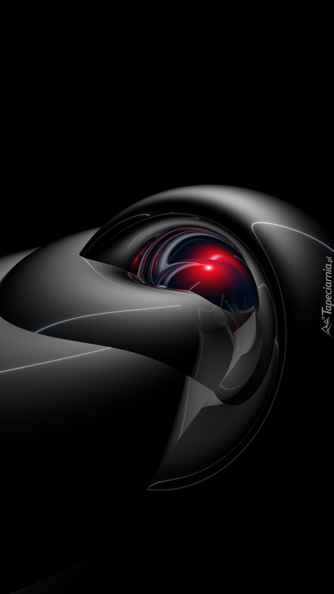 Czerwona kula pod osłoną w grafice 3D