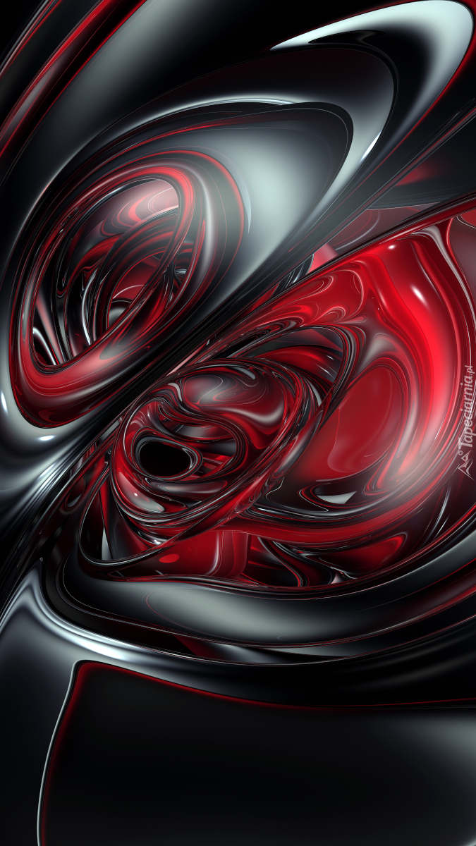 Czerwono-czarna abstrakcja
