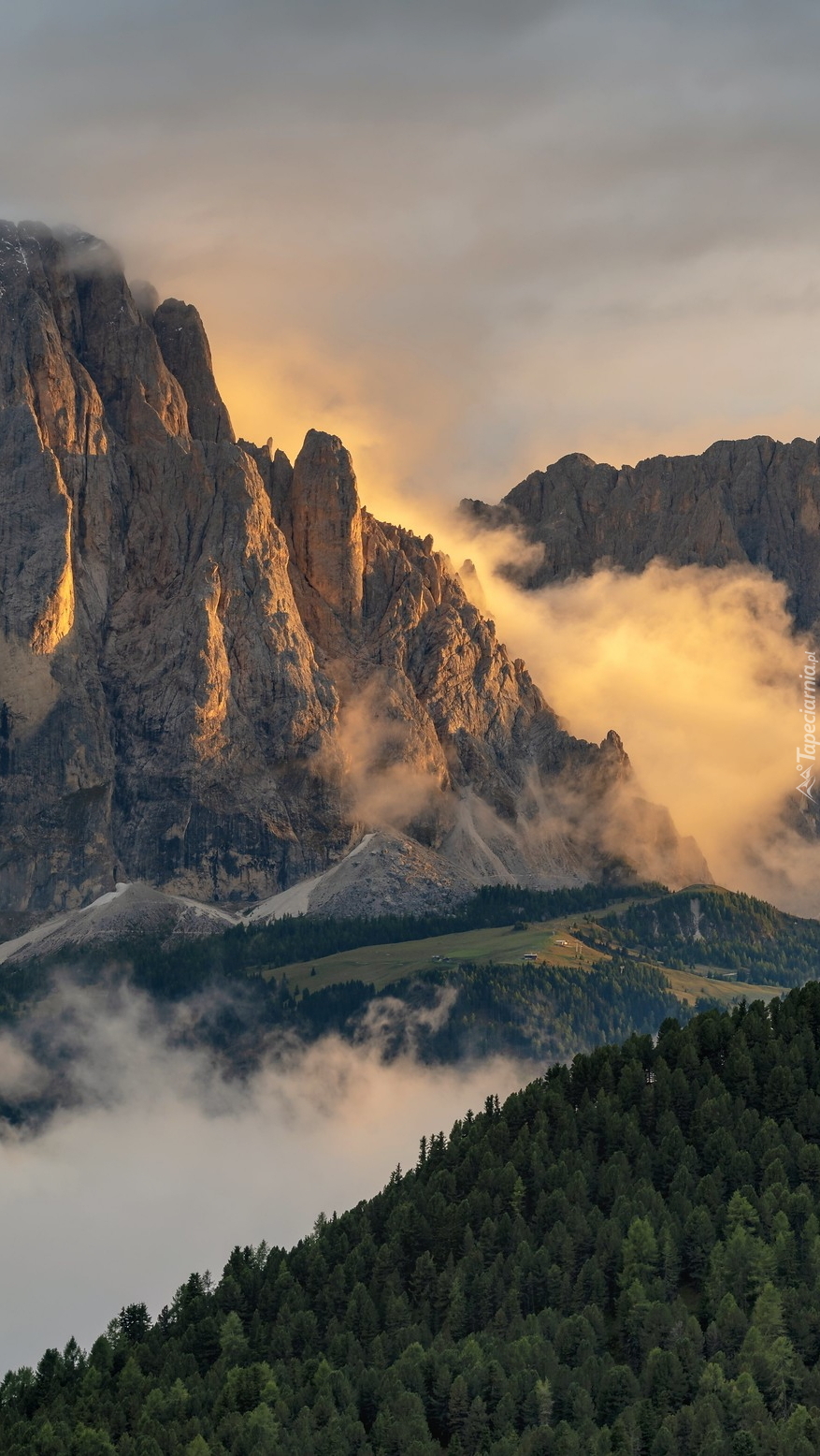 Dolomity otoczone mgłą