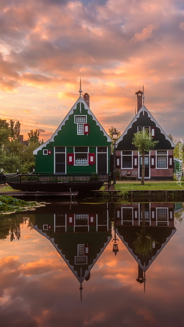 Domy nad holenderską rzeką Zaan