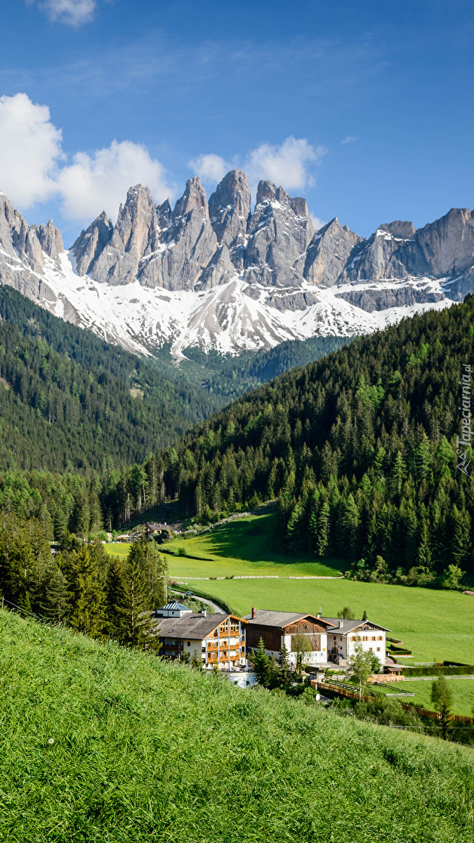 Domy w dolinie Val di Funes