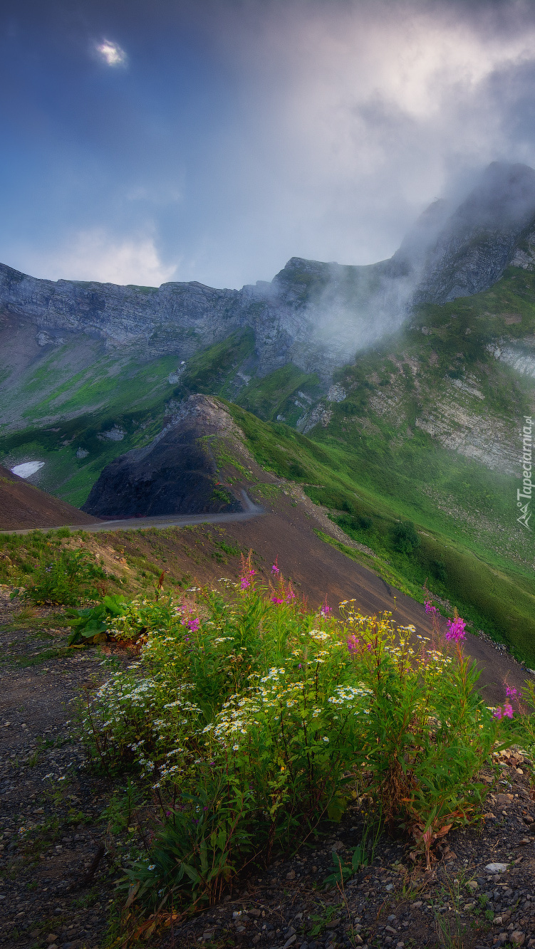 Droga na górę Aibga Ridge