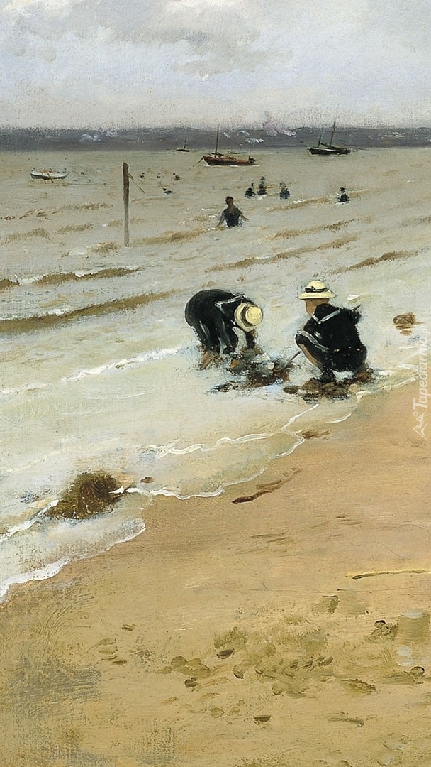 Dzieci na brzegu morza