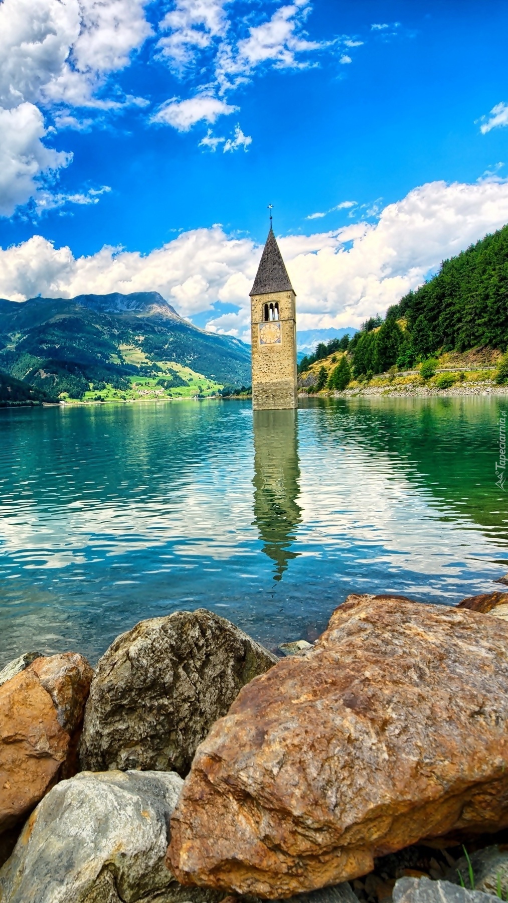 Dzwonnica w jeziorze Reschensee