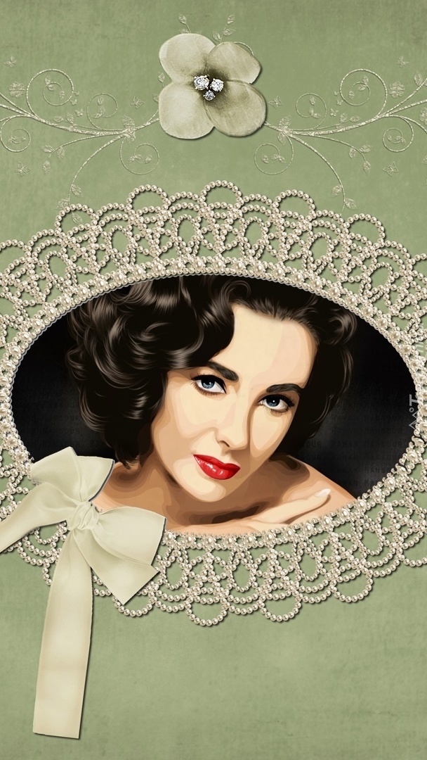 Elizabeth Taylor w koronkowej grafice