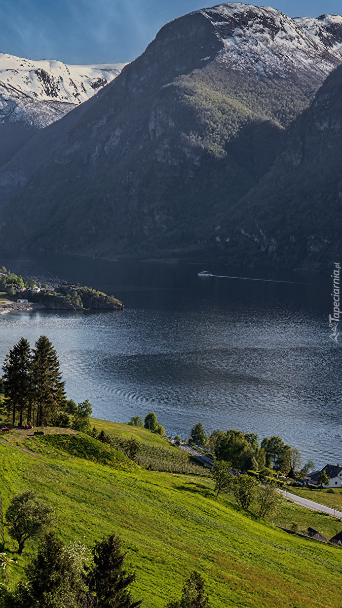 Fiord Aurlandsfjord w Norwegii