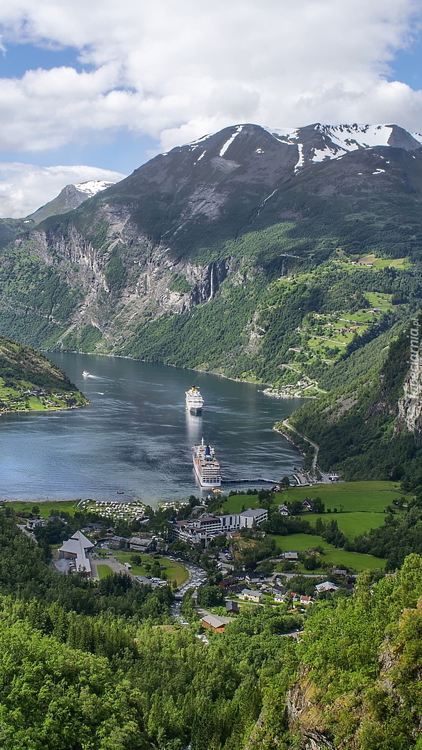 Fiord Geirangerfjorden w Norwegii