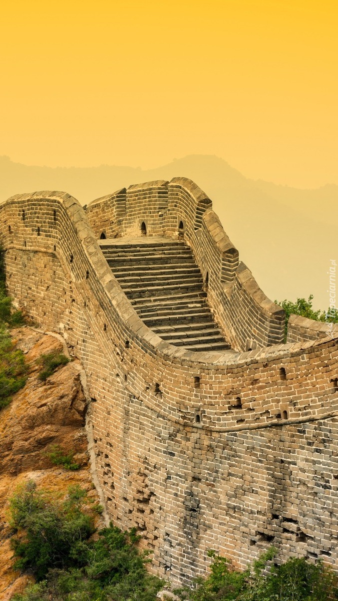 Fragment Wielkiego  Muru Chińskiego