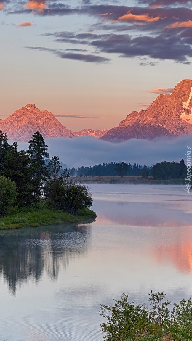 Góra Mount Moran i rzeka Snake River