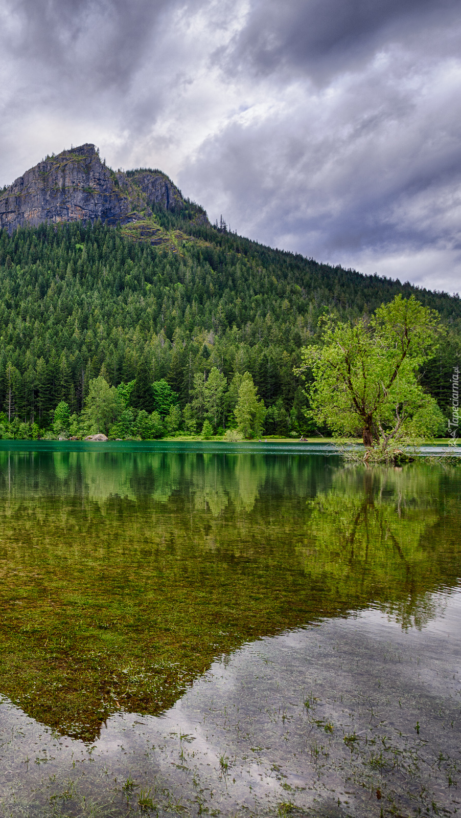 Góra Rattlesnake Ridge nad jeziorem Rattlesnake Lake