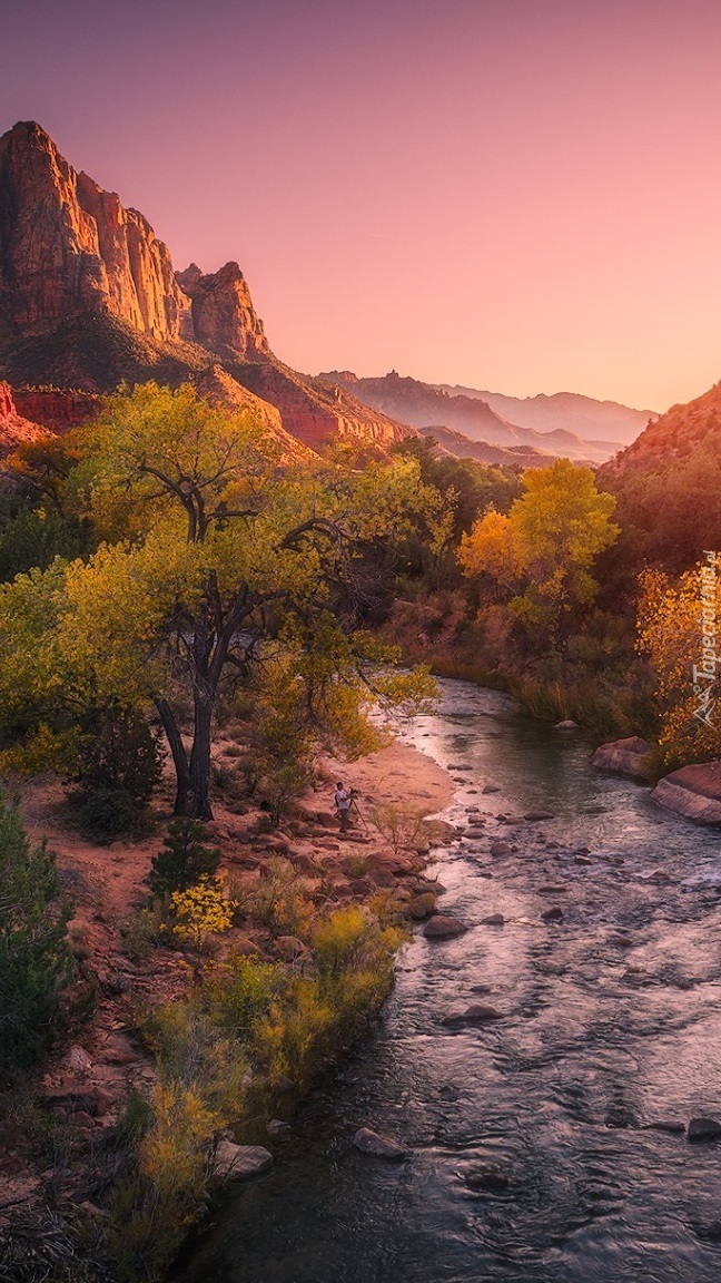 Góra Watchman i rzeka Virgin River