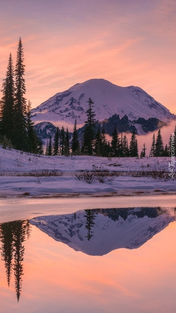 Góry i jezioro Tipsoo Lake