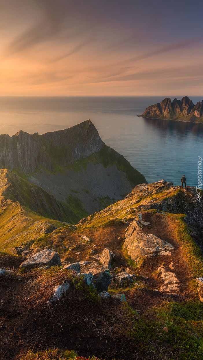 Góry na wyspie Senja w Norwegii