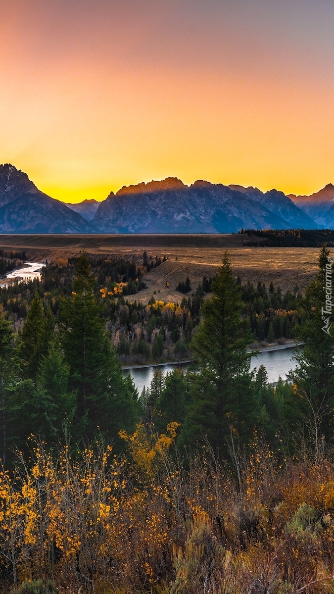 Góry Teton Range i rzeka Snake River