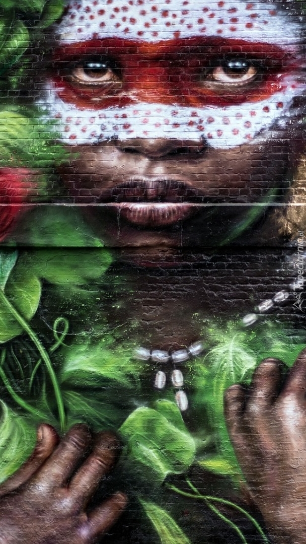 Graffiti ukazujące twarz kobiety