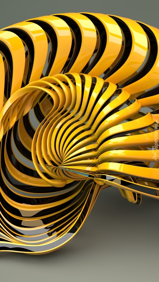 Graficzna żółta spirala