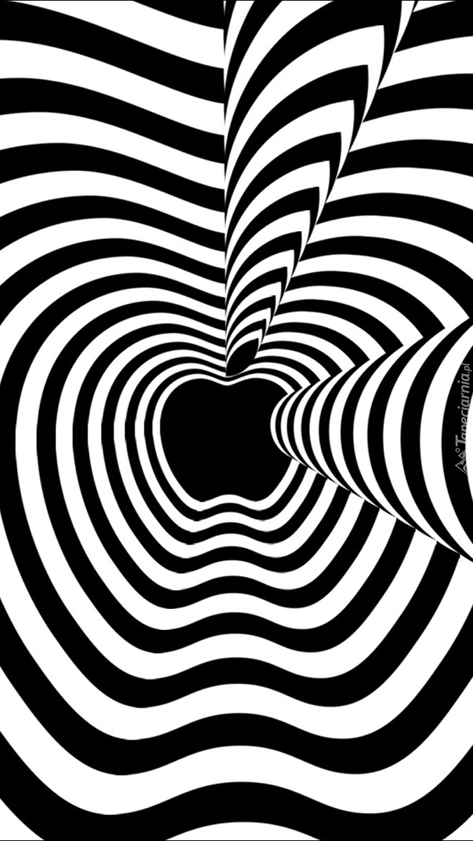 Graficzne czarno-białe jabłko
