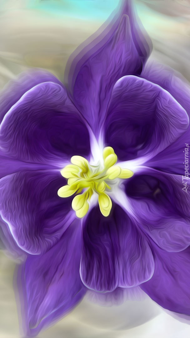 Graficzny fioletowy kwiat
