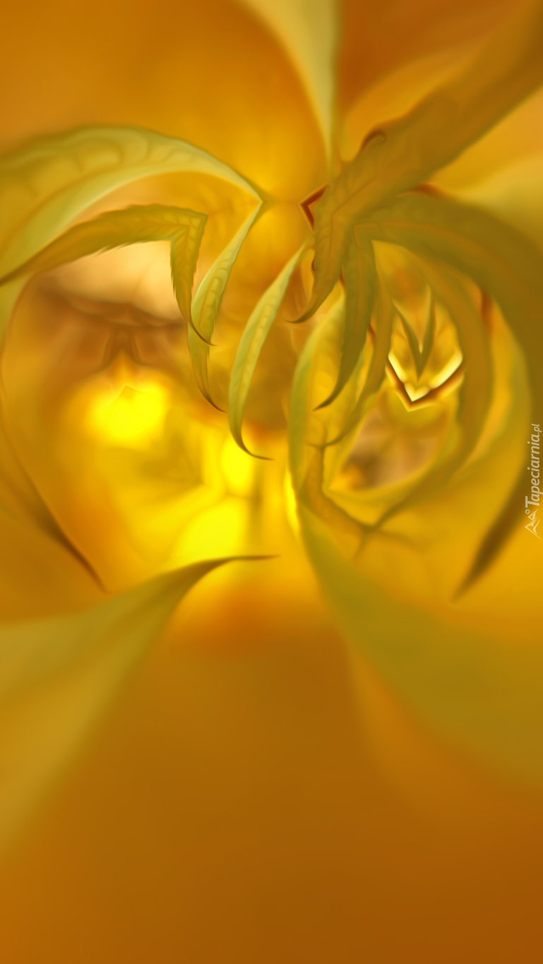 Graficzny żółty liść
